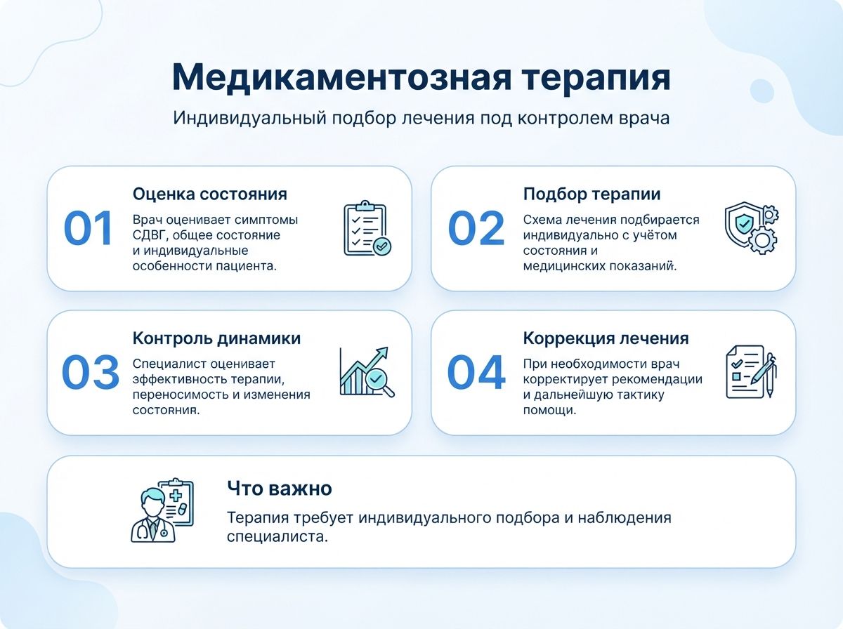 Лечение СДВГ в Боготоле у детей и взрослыхинфографика